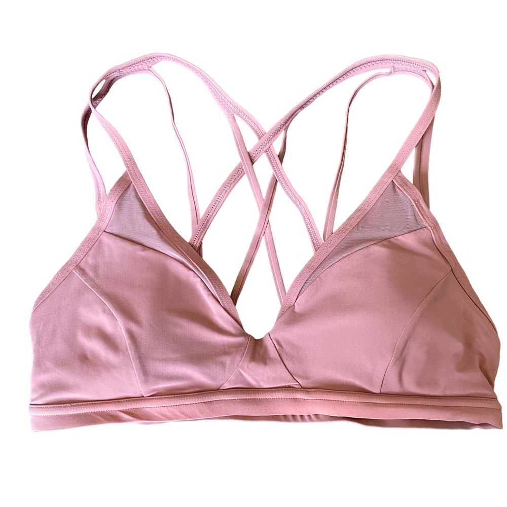 EUC Lululemon Ease to Breathe Light Support A/B Bra sz 6 in colour Spanish Rose